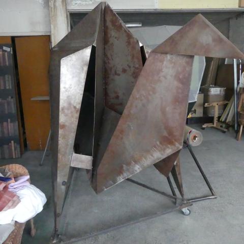 Dromadaire origami métal